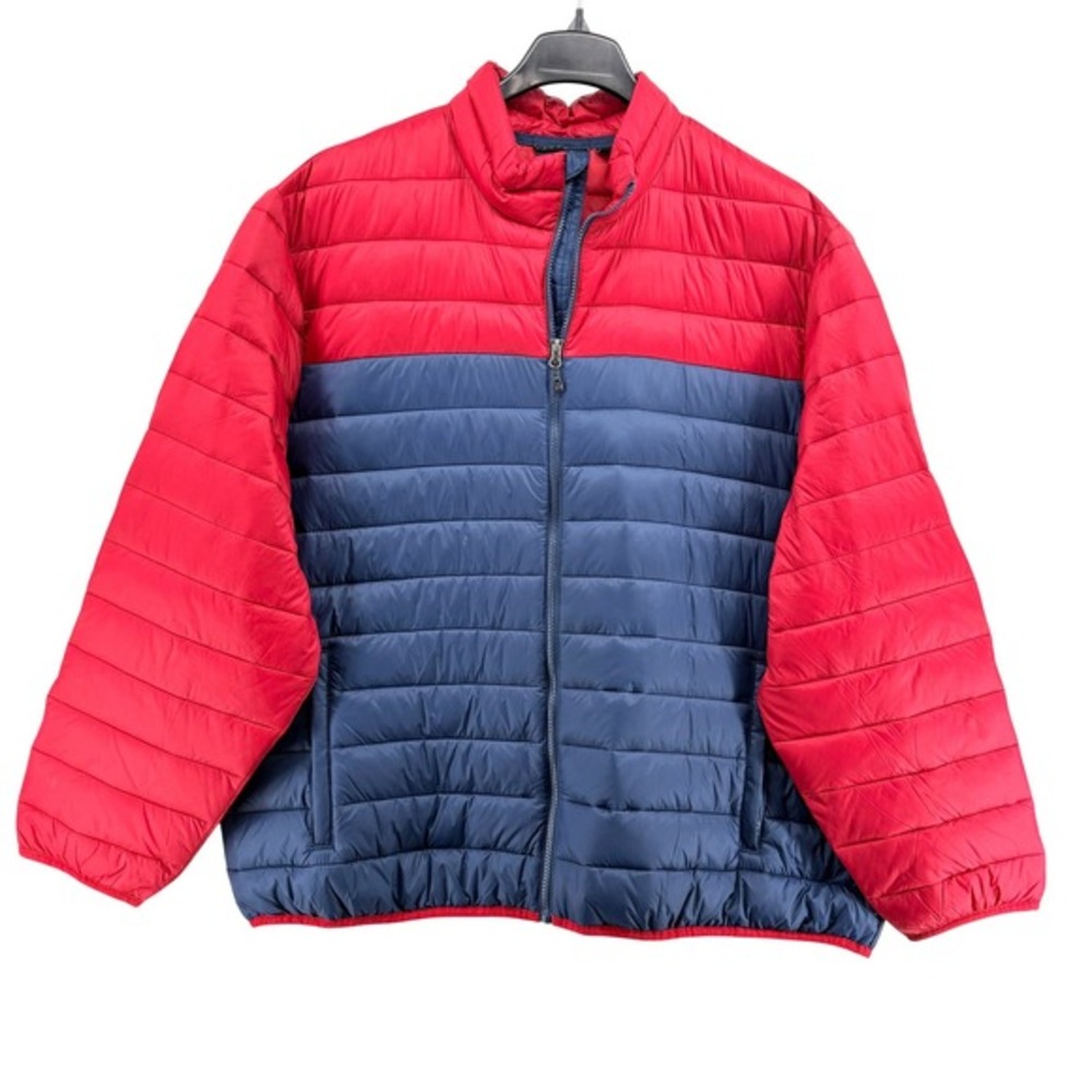 NEW Swiss Tech Puffer Jacket Mens 3XL Puffer‎ Red Blue Packable Water Repellant